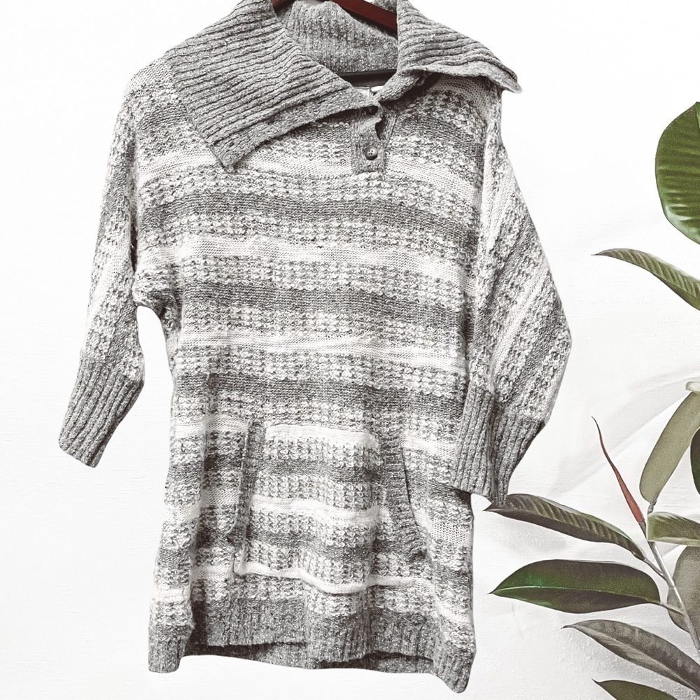 Anthropologie Change of the Moon Striped Tunic Sweater